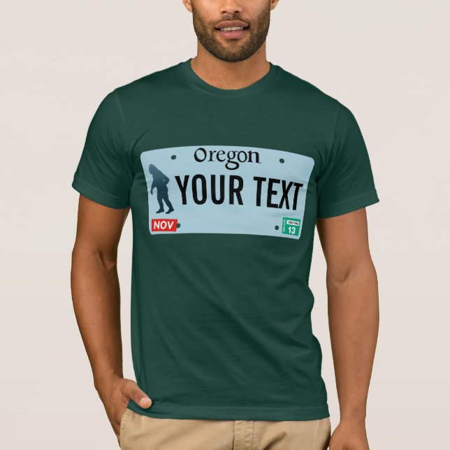 Oregon Sasquatch License Plate T-Shirt (Front)