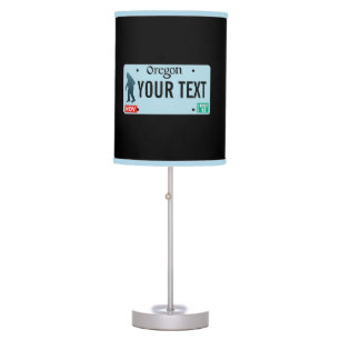 Oregon Sasquatch License Plate Table Lamp
