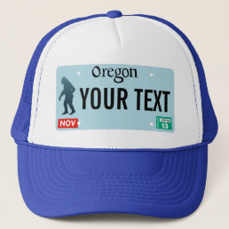 Oregon Sasquatch License Plate Trucker Hat