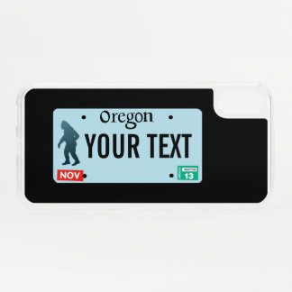 Oregon Sasquatch License Plate iPhone XS Case