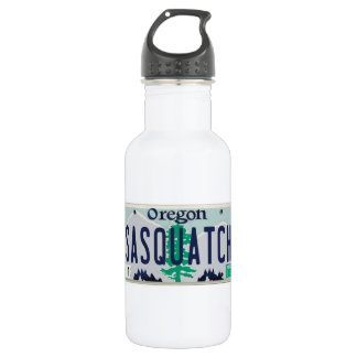 Oregon Sasquatch License Plate Water Bottle
