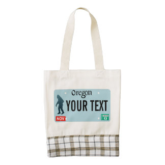Oregon Sasquatch License Plate Zazzle HEART Tote Bag