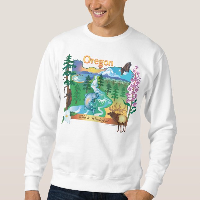 Oregon Scenery and Wildlife Sweatshirt (Front)