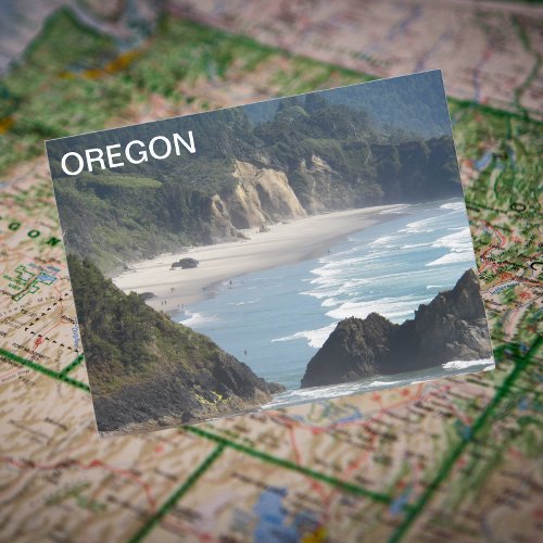 Oregon Scenic Coastline Travel Photo Postcard