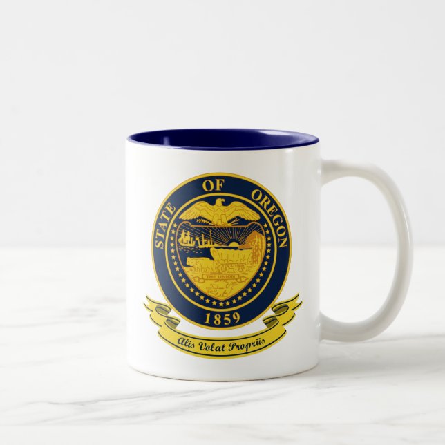 Oregon Seal Two-Tone Coffee Mug (Right)