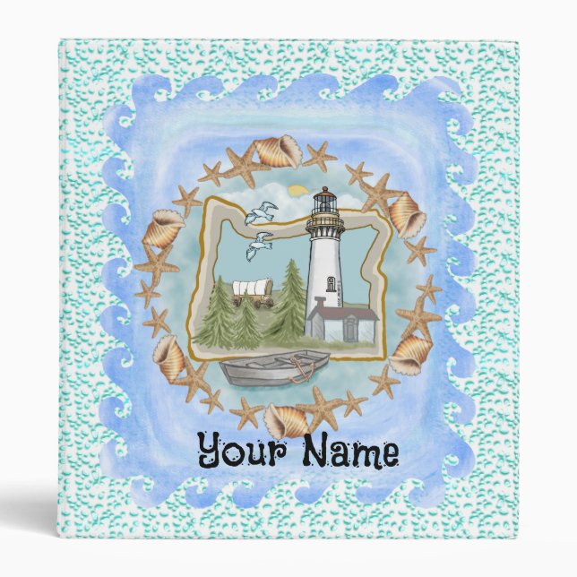 Oregon Shells Lighthouse Binder (Front)