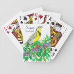 Oregon Souvenir Meadowlark Bird Grapes Playing Cards at Zazzle