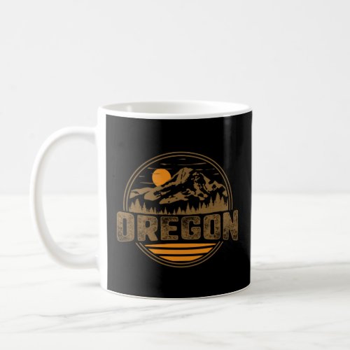 Oregon Souvenir Vintage OR State trail Mountains O Coffee Mug