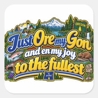 Oregon square sticker