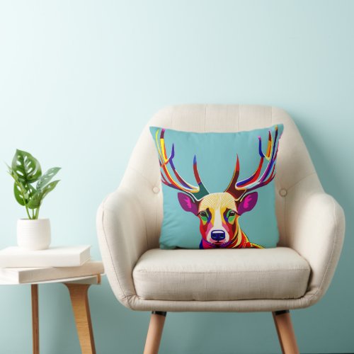 Oregon Stag Throw Pillow