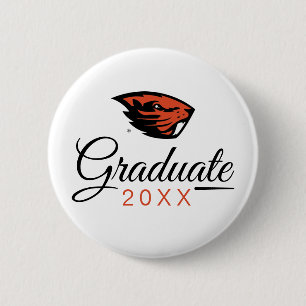 Oregon State Beavers Beaver Head Button