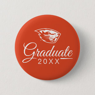 Oregon State Beavers Beaver Head Button