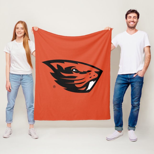 Oregon State Beavers | Beaver Head Fleece Blanket (In Situ)