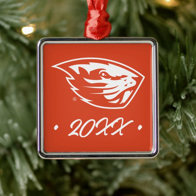 Oregon State Beavers | Beaver Head Metal Ornament (Tree)