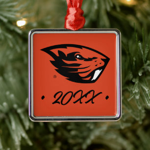 Oregon State Beavers   Beaver Head Metal Ornament