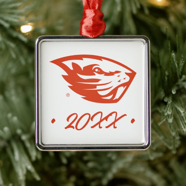 Oregon State Beavers | Beaver Head Metal Ornament (Tree)