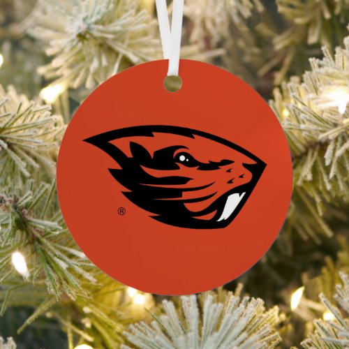Oregon State Beavers  Beaver Head Metal Ornament