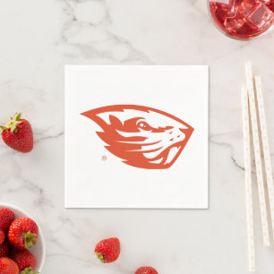Oregon State Beavers Beaver Head Napkins