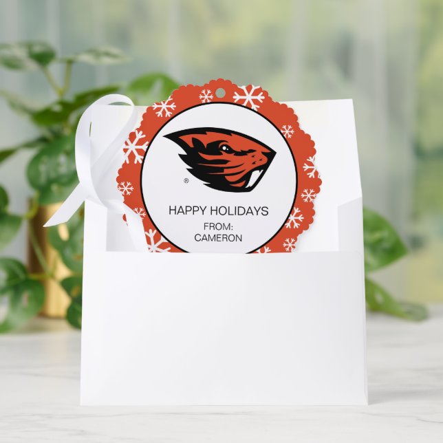 Oregon State Beavers | Beaver Head Ornament Card (Envelope)