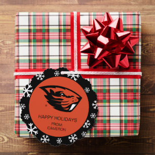 Oregon State Beavers Beaver Head Ornament Card