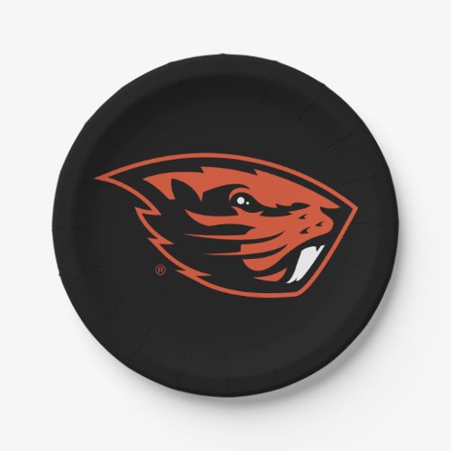 Oregon State Beavers  Beaver Head Paper Plates