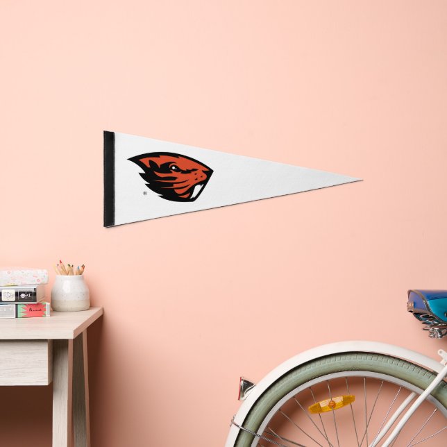 Oregon State Beavers | Beaver Head Pennant Flag (Front)