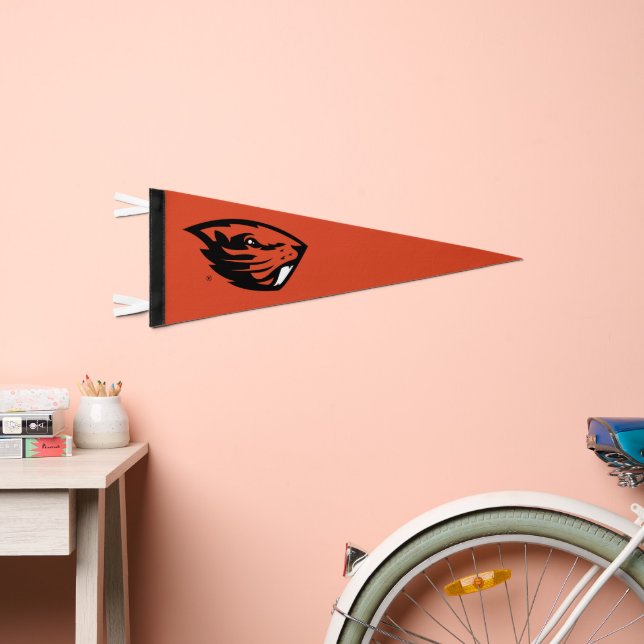 Oregon State Beavers | Beaver Head Pennant Flag (Front)