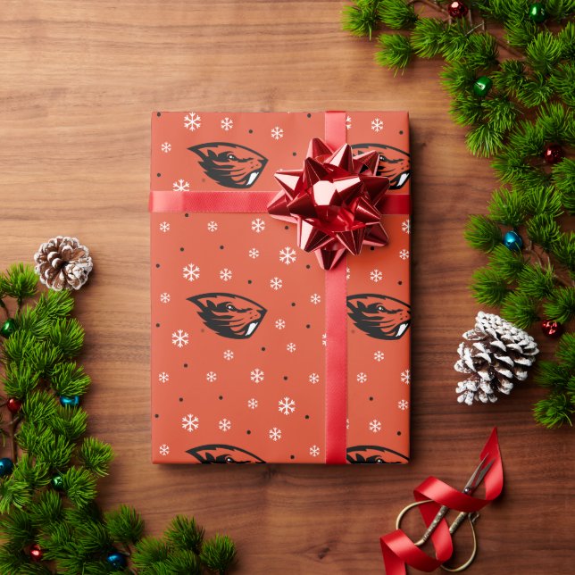 Oregon State Beavers | Beaver Head Wrapping Paper (Holiday Gift)