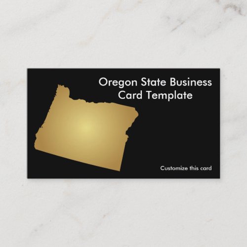 Oregon State Business Card Metallic Gold