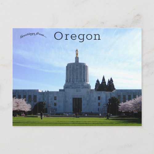 Oregon State Capitol in Salem Oregon Postcard