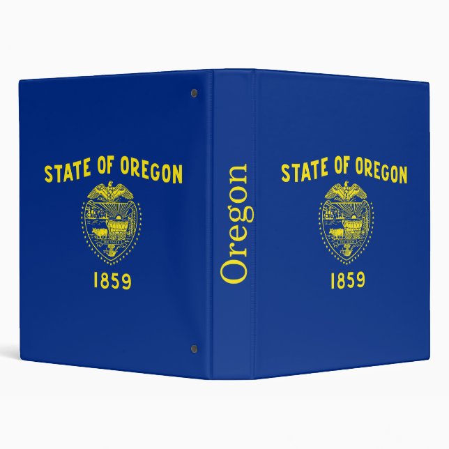Oregon State Flag 3 Ring Binder (Background)