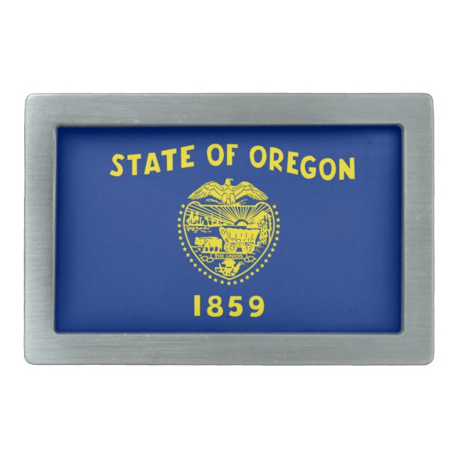 OREGON STATE FLAG BELT BUCKLE (Front)