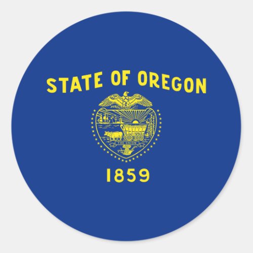 Oregon State Flag Classic Round Sticker