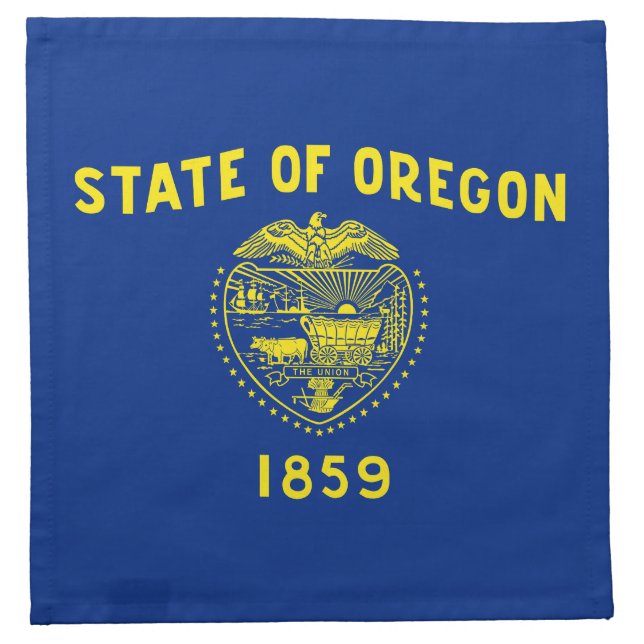 Oregon State Flag Cloth Napkin (Front)