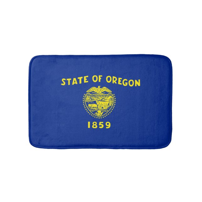 Oregon State Flag Design Bathroom Mat (Front)