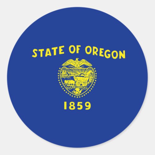 Oregon State Flag Design Classic Round Sticker