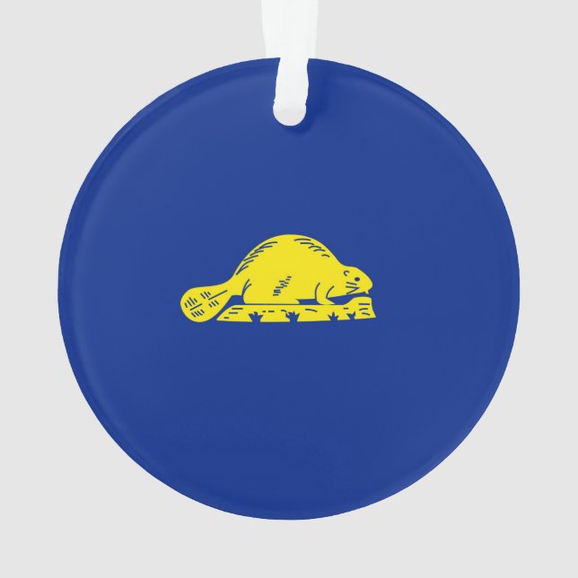 Oregon State Flag Design Decor Ornament (Back)