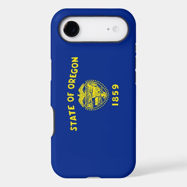 Oregon State Flag Design Iphone Case (Back)