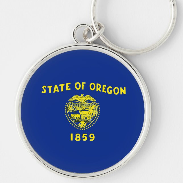 Oregon State Flag Design Keychain (Front)