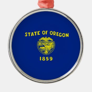 Oregon State Flag Design Metal Ornament by AmericanStyle at Zazzle