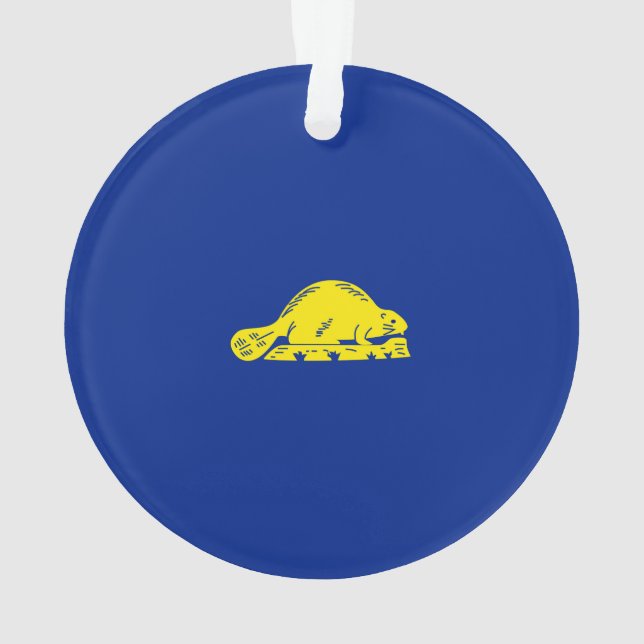 Oregon State Flag Design Ornament (Back)