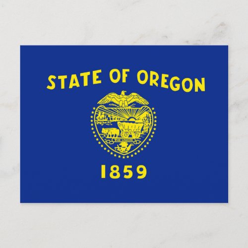 Oregon State Flag Design Postcard