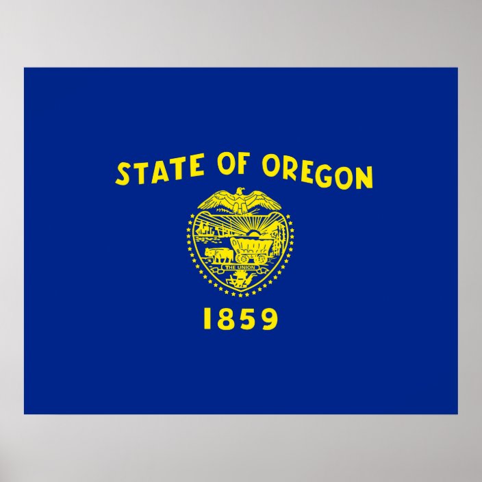 Oregon State Flag Design Poster | Zazzle.com