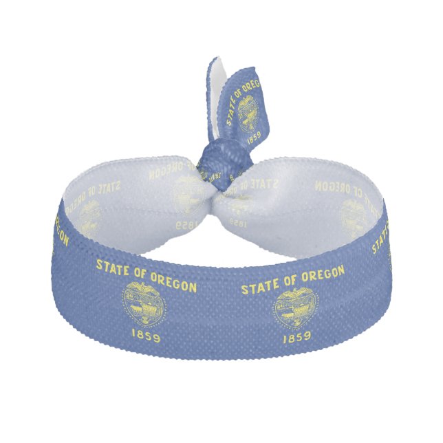 Oregon State Flag Elastic Hair Tie (Front)
