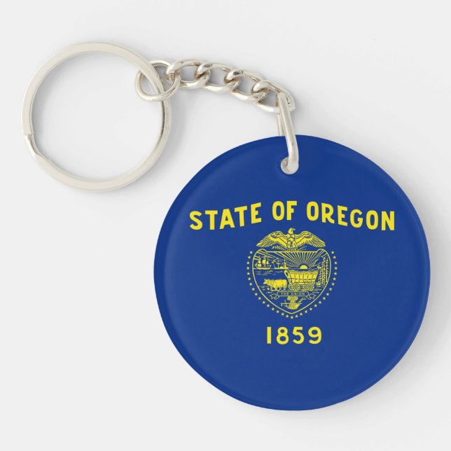 Oregon State Flag Keychain (Front)