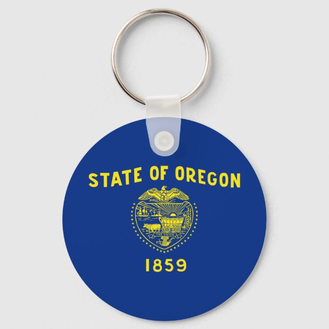 Oregon State Flag Keychain (Front)