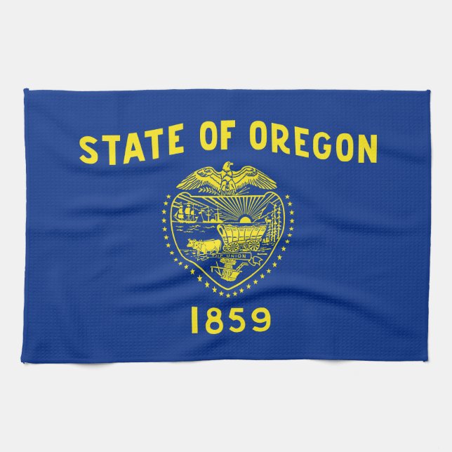 Oregon State Flag Kitchen Towel (Horizontal)