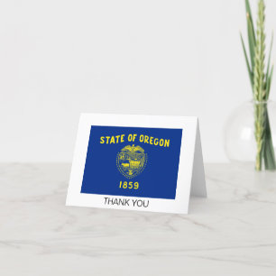 Oregon State Flag Letterpress Thank You Card