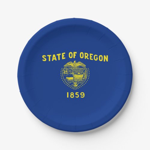 Oregon State Flag Paper Plates