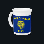 Oregon State Flag Pitcher<br><div class="desc">Serve up your beverages with a splash of state pride using our exclusive pitcher featuring the flag of Oregon! This beautifully crafted pitcher is more than just a functional piece of drinkware; it’s a tribute to Oregon’s unique heritage and vibrant culture. Showcasing a high-quality print of the Oregon state flag,...</div>